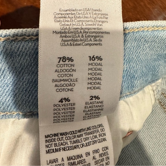 MOTHER The Mid Rise Dazzler Crop Fray Jeans Sun Kissed Size 24 - Picture 9 of 9